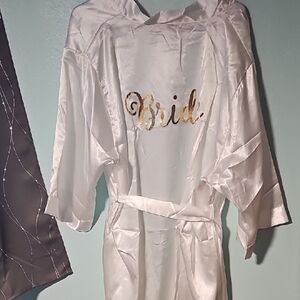 White Satin Bride Robe